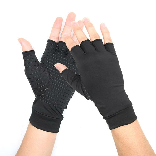 Compression Arthritis Glove Unisex Joint Pain Relief Half Finger Brace - The Gift of Health!
