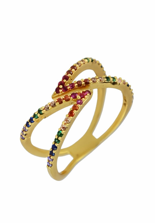 Golden Maldives X Ring -  Choose from Many Styles and Colors