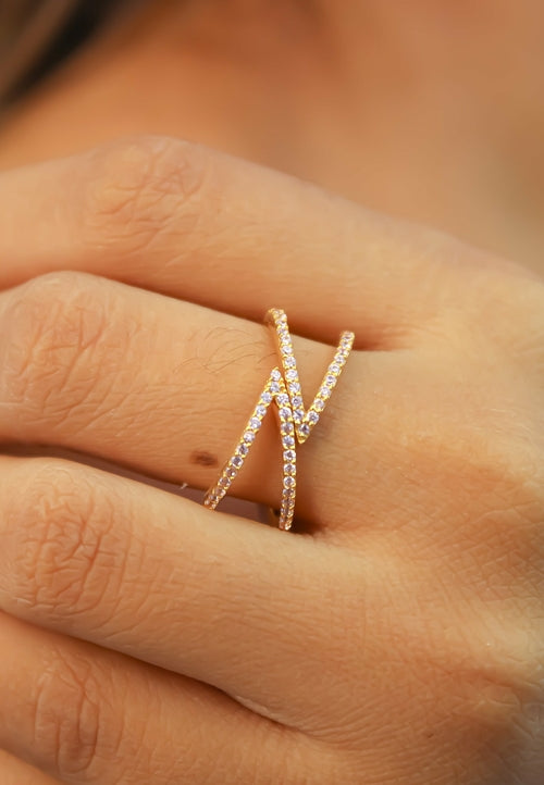 Golden Maldives X Ring -  Choose from Many Styles and Colors