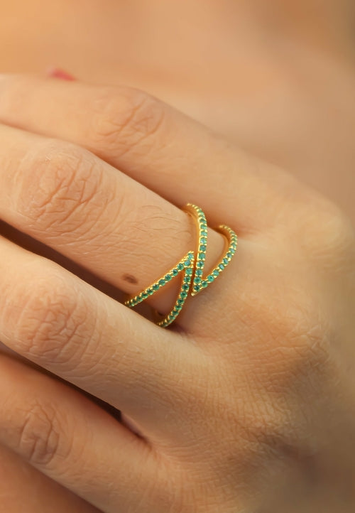 Golden Maldives X Ring -  Choose from Many Styles and Colors