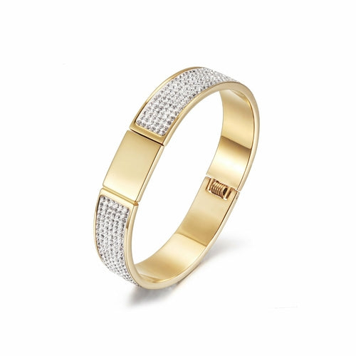FLAWLESS PAVÉ BANGLE -14k gold PVD plated - Silver or Gold