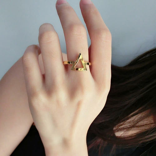 Triangle Stacking Ring - gold plated - priceless