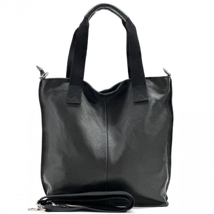Black Shoulder Slouchy Tote in Soft Leather Handmade Italy. Free Shipping  Gift With Purchase