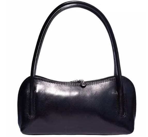 Structured East West Minimalist Bag,Handmade in Italy, Free Shipping to the US