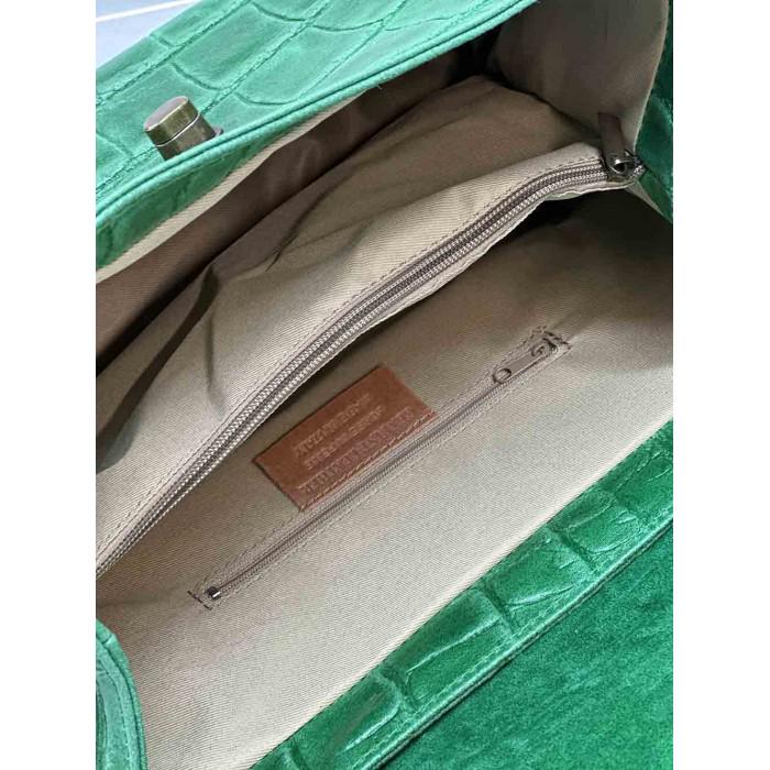 Iconic Full Grain Hand Printed Leather Bag in Camel or Black Handmade in Italy, Free Shipping