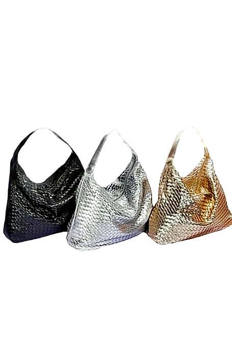 Metallic Braided Hobo Tote Bag - Free Shipping USA - Rock On!