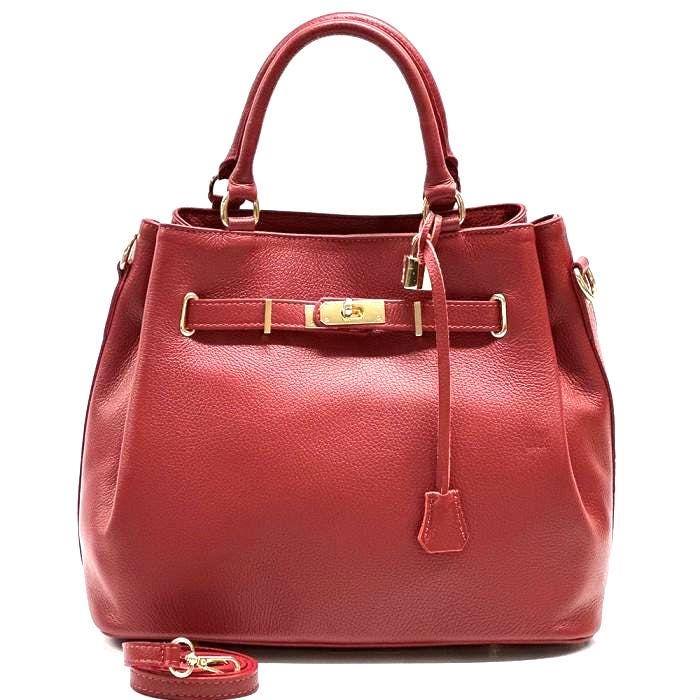 Iconic French Designer Inspired, Full Grain Leather Handbag, Made in Italy, Free Shipping.