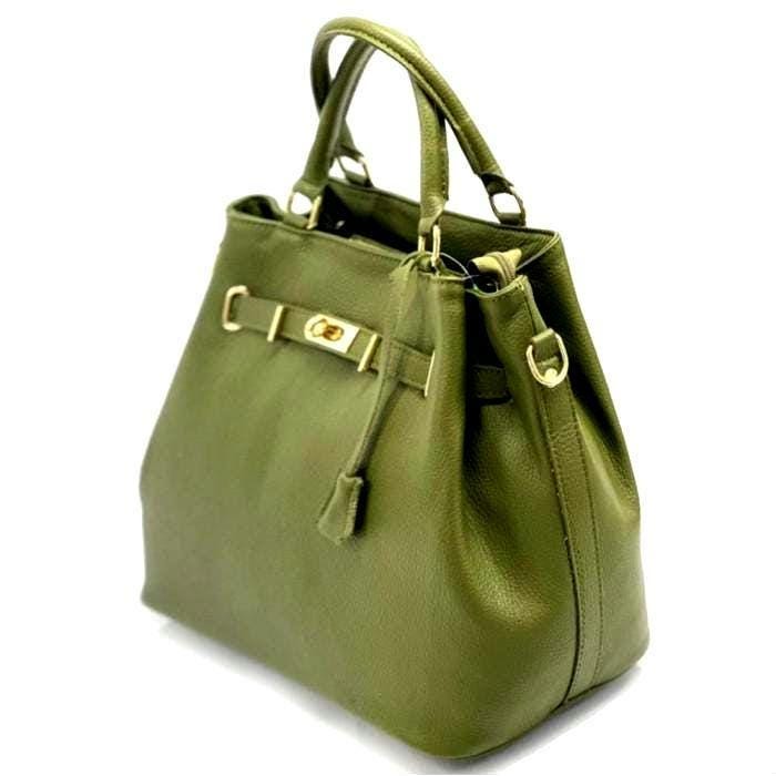 Iconic French Designer Inspired, Full Grain Leather Handbag, Made in Italy, Free Shipping.