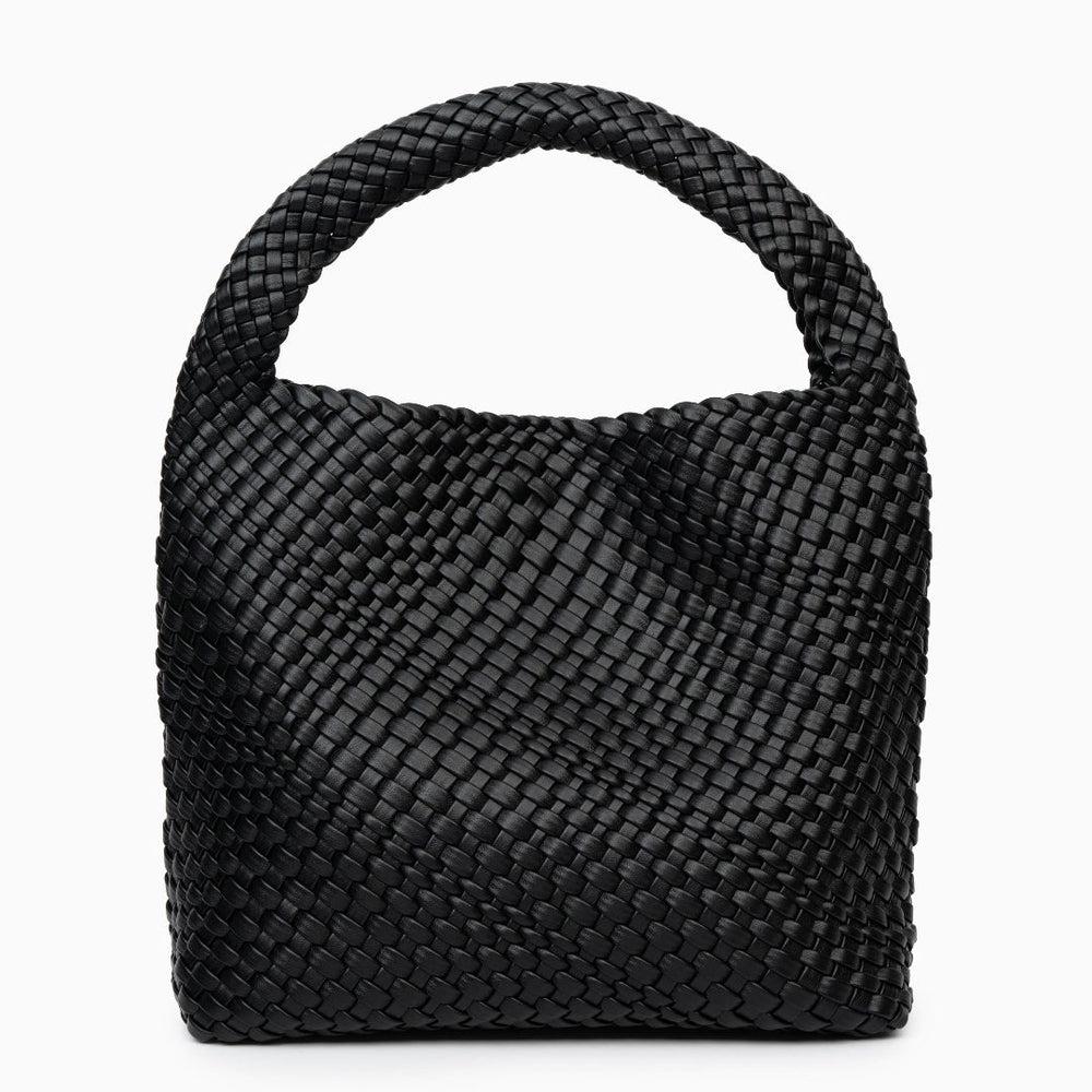 It's Official: Our Luxe. Cruelty Free Weave Tote with pochette is trending this season. Essential. Perfection. In Basic Black. Only 3 left!
