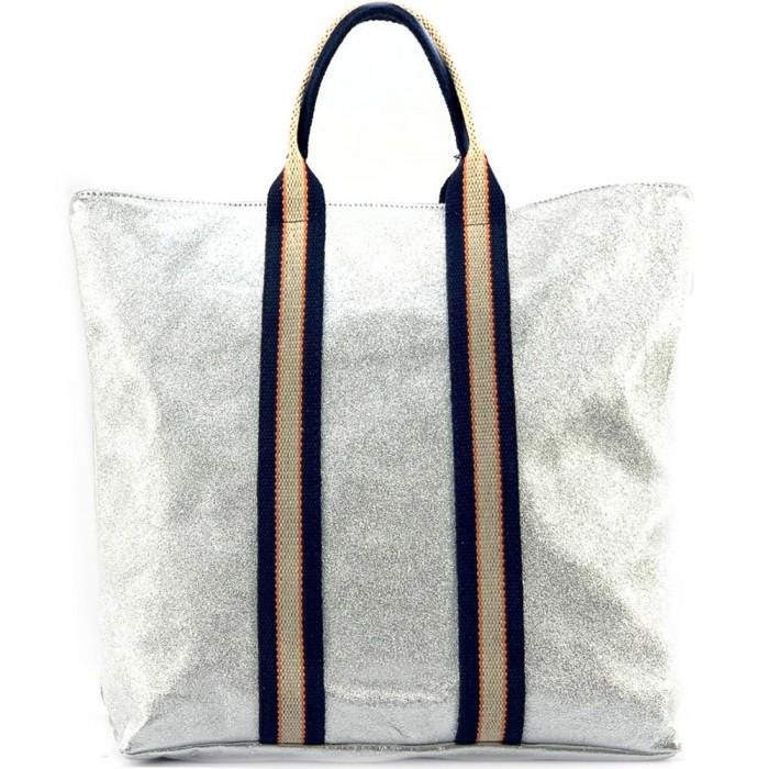 Italian Leather Tote Backpack: Handmade Tricolor Strap Bag