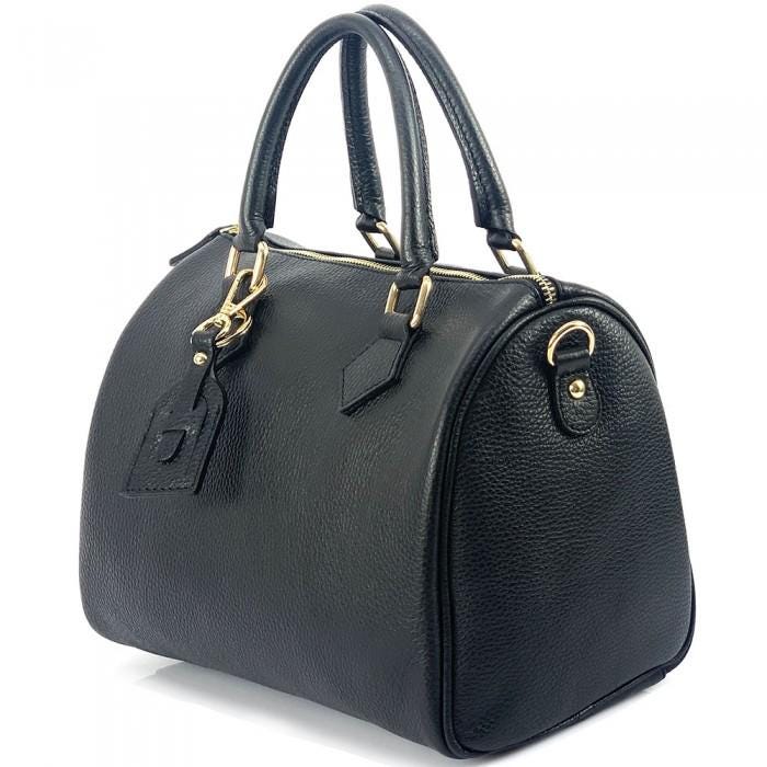 Camel-Tan, Full Grain, Pebbled Leather Speedy Bag, Handmade in Italy, Free Shipping