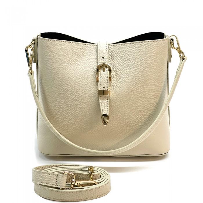 Camel Tan, Pebbled Lather Bucket Bag (M) Handmade in Italy Free Shipping