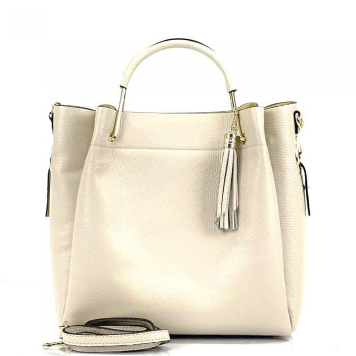 Classic Red Pebbled Leather Tote Bag,Handmade in Italy Free Shippng to the US