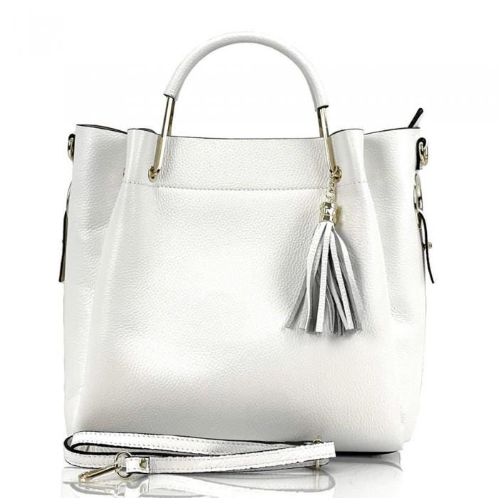 Classic Red Pebbled Leather Tote Bag,Handmade in Italy Free Shippng to the US