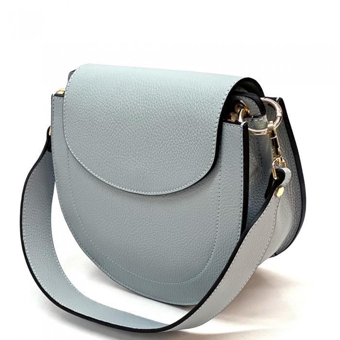 Classic Shoulder Bag in Hues of Blue and more, Handmade in Italy, Free Shipping to the US
