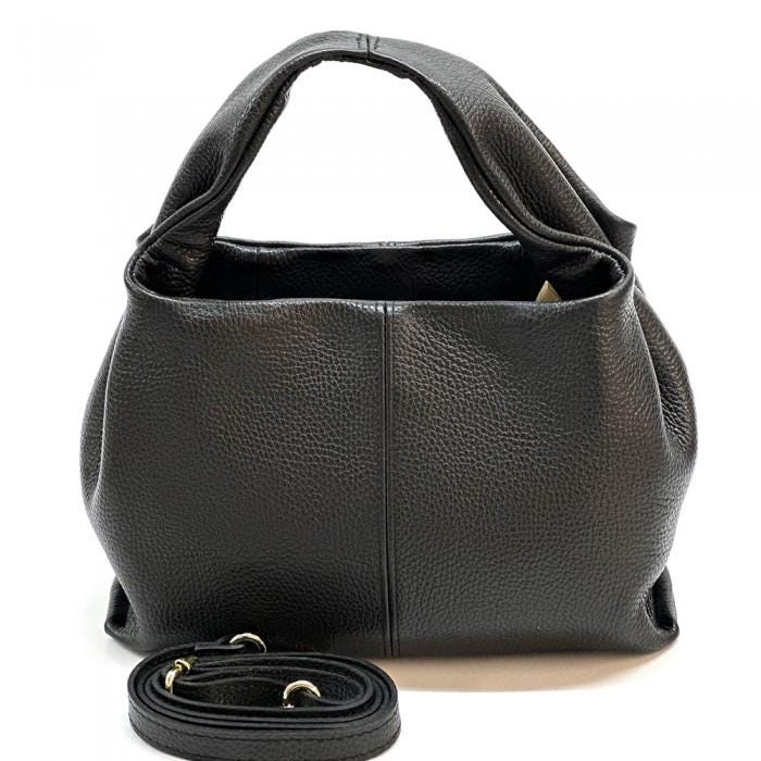 Italian Leather Trapeze Bag: Handmade Shoulder Crossbody Handbag
