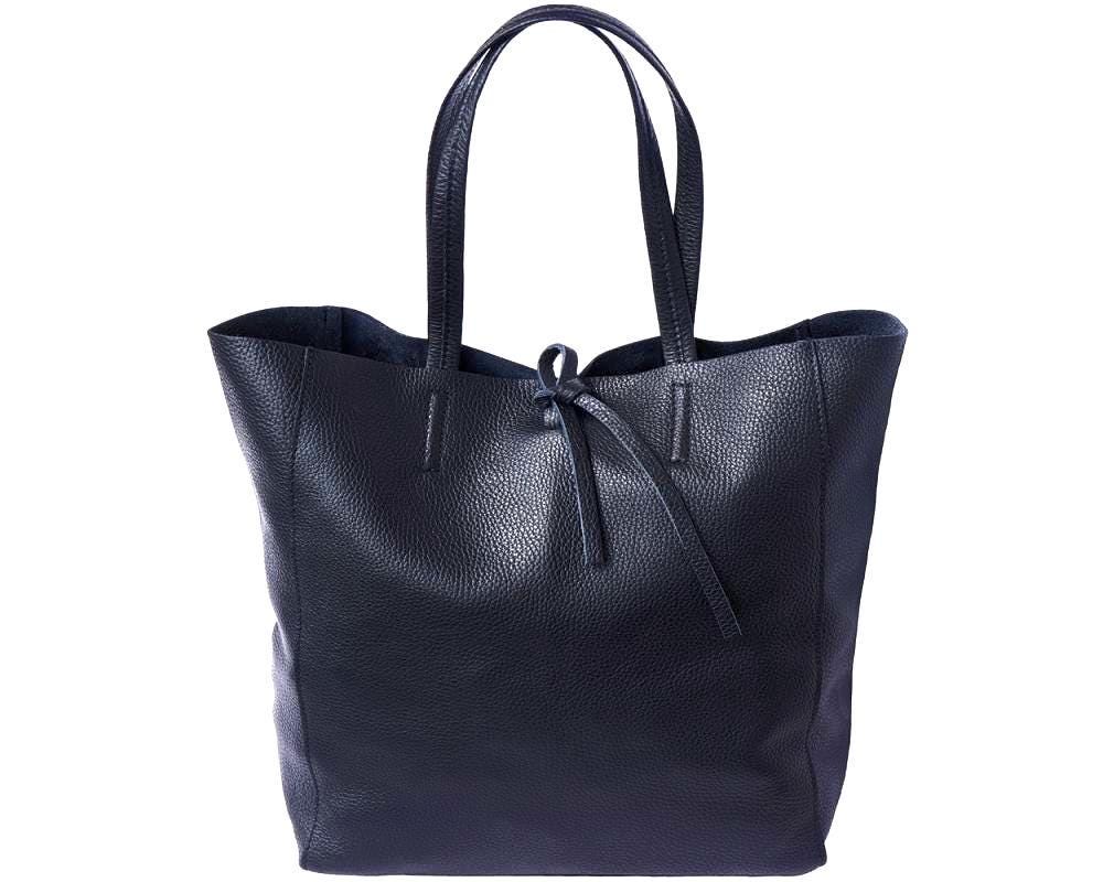 Basic and Beautiful Leather Tote Handmade in Made in Italy. Available in Many Colors