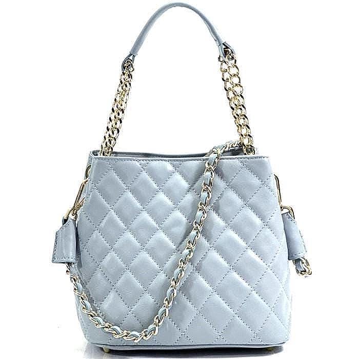 Quilted Leather Tote Bag, Made in Italy, Free Shipping