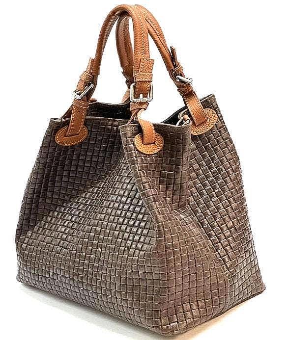 Woven Leather Hobo Bag: Full Grain Italian Cowhide, Handmade