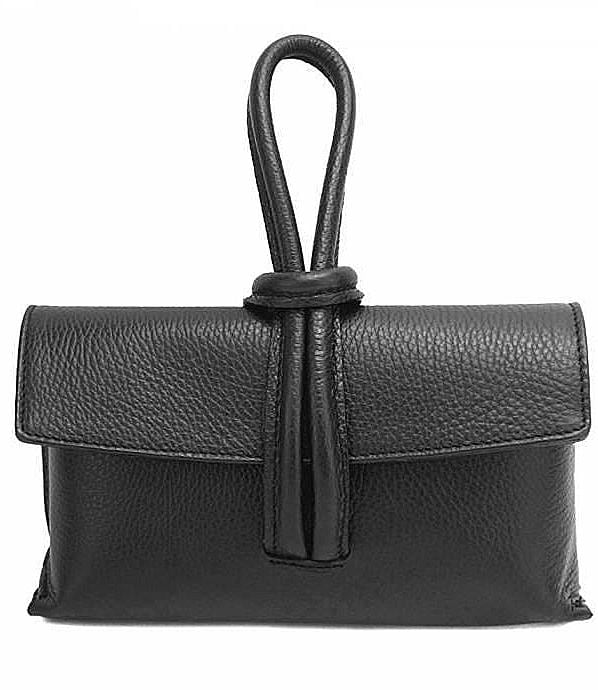 Convertible Leather Clutch Crossbody: Handmade Italian Designer Bag