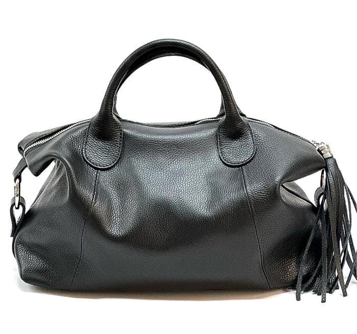 The Italian Way of Travel. Pebbled, Natural Grain Leather Satchel, Free Shipping to the US