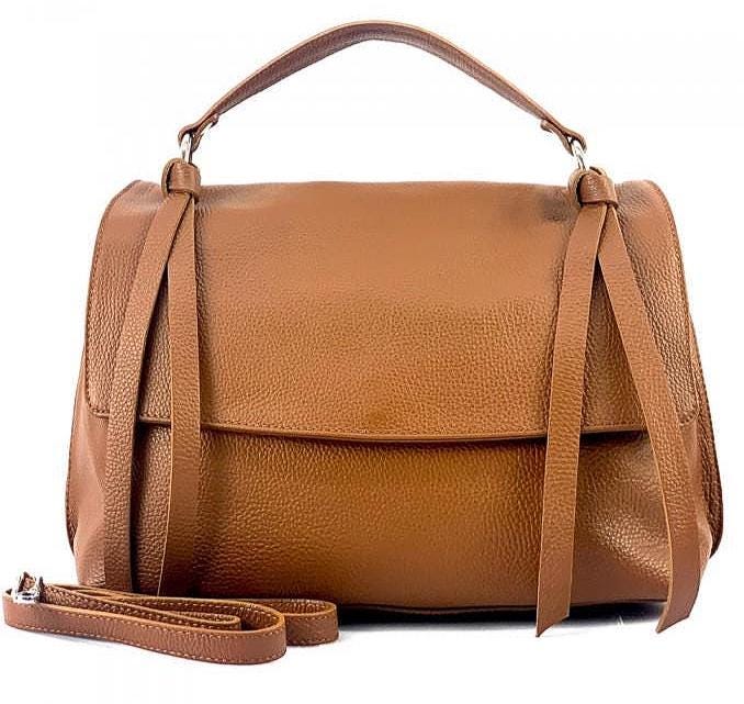Pebbled, Soft Calfskin Shoulder Bag in Tan or Black. Free FAST Shipping to the US