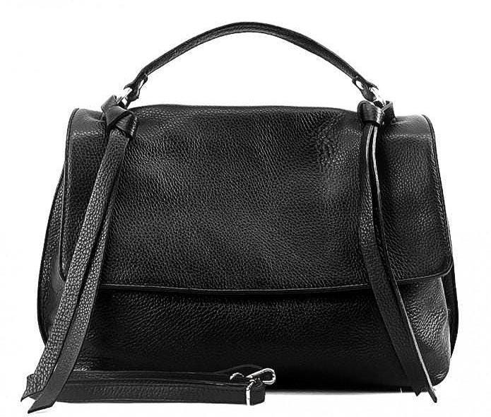 Pebbled, Soft Calfskin Shoulder Bag in Tan or Black. Free FAST Shipping to the US