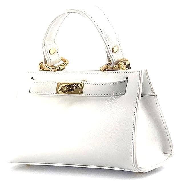 Classic Shoulder or Tote Bag. Full Grain, Pebbled Italian Leather, Free Shipping to the US