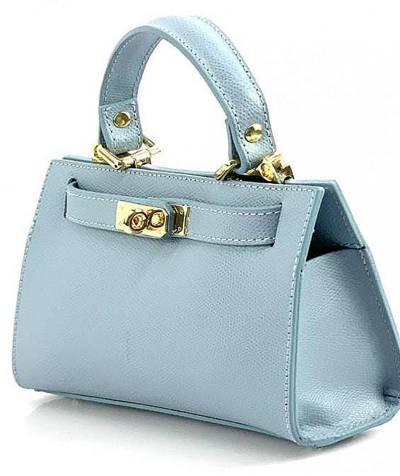 Classic Shoulder or Tote Bag. Full Grain, Pebbled Italian Leather, Free Shipping to the US