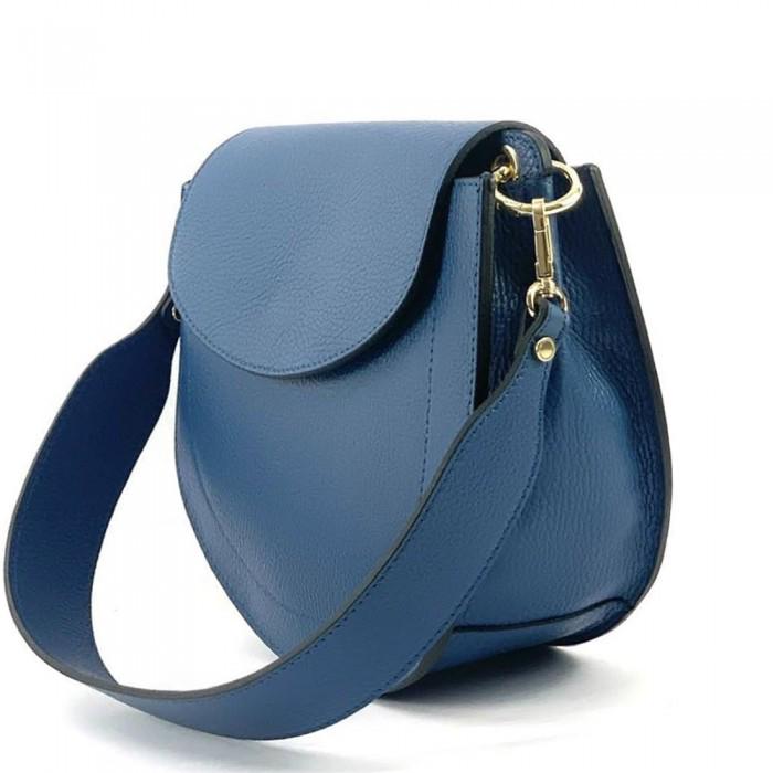 Classic Shoulder Bag in Hues of Blue and more, Handmade in Italy, Free Shipping to the US