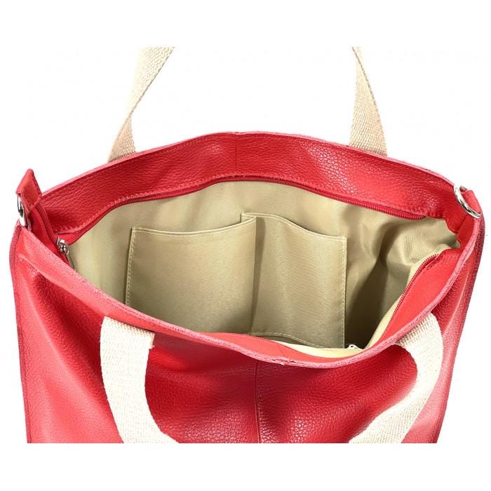 Soft Leather Shoulder or Tote Bag, Handmade in Italy. Free Shipping to the US
