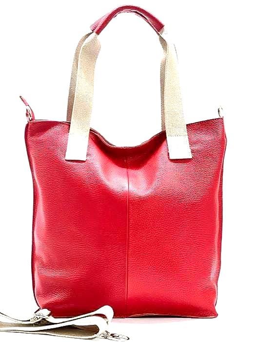 Soft Leather Shoulder or Tote Bag, Handmade in Italy. Free Shipping to the US