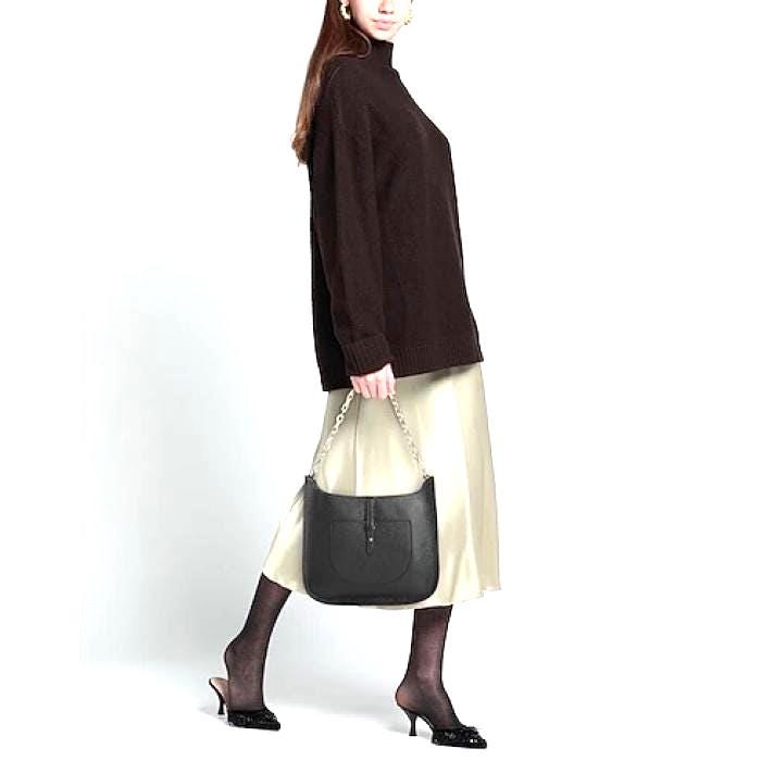 Classic Shoulder Bag with Chain and Adjustable Cloth Strap, Made in Italy, Free Shipping