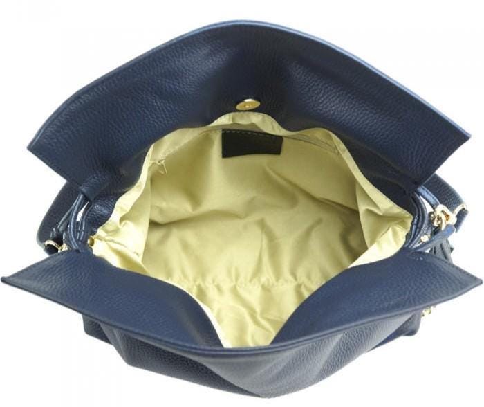 Black Pebbled Leather Bum Bag, Soft Structured Italian Bag