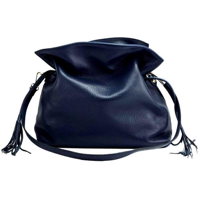 Essential Bum Bag, Soft Structured, Black, Pebbled Leather, Made in Italy, Free Shipping to the US