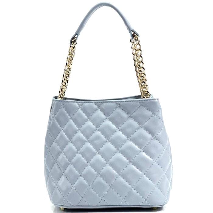 Quilted Leather Tote Bag, Made in Italy, Free Shipping