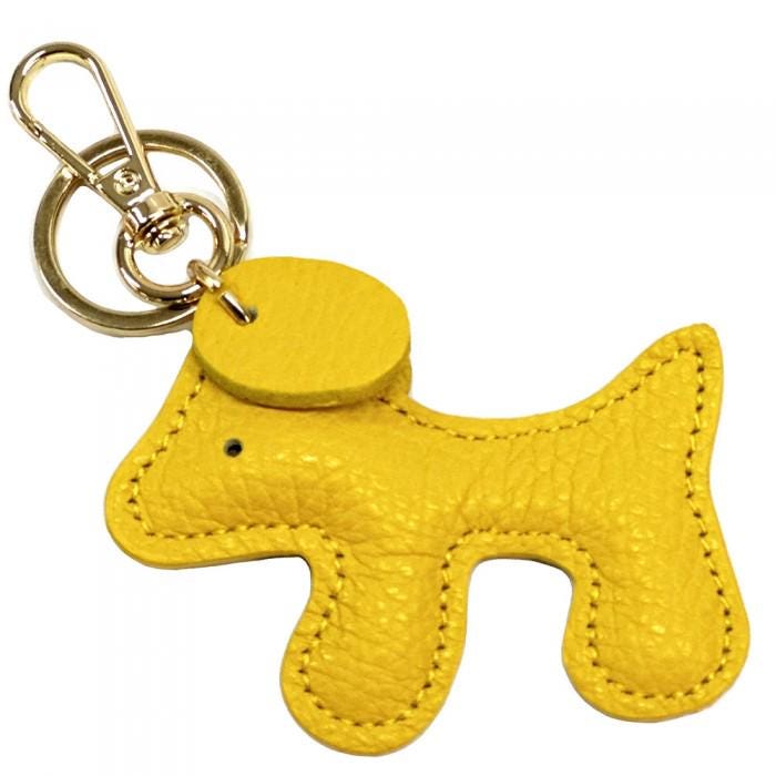 Leather Puppy,  Bag Charm Handmade in Italy, Buy two, get one FREE