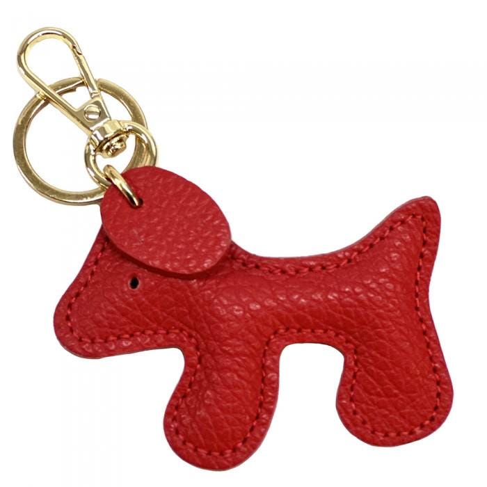 Leather Puppy,  Bag Charm Handmade in Italy, Buy two, get one FREE