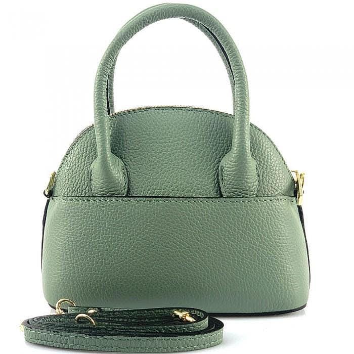 Mini Shell Shape Bag, Pebbled Leather, Handmade Italy, Free Shipping