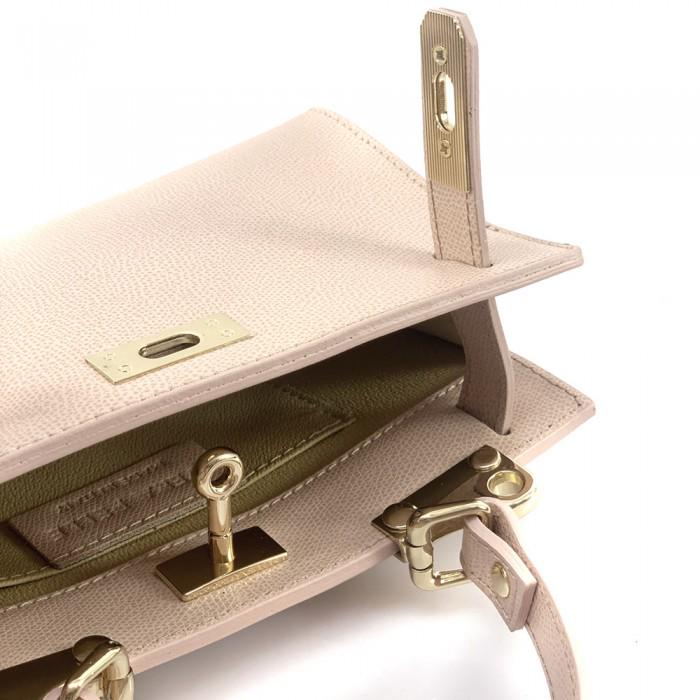 Classic Shoulder or Tote Bag. Full Grain, Pebbled Italian Leather, Free Shipping to the US