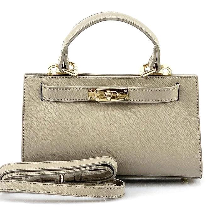 Classic Shoulder or Tote Bag. Full Grain, Pebbled Italian Leather, Free Shipping to the US