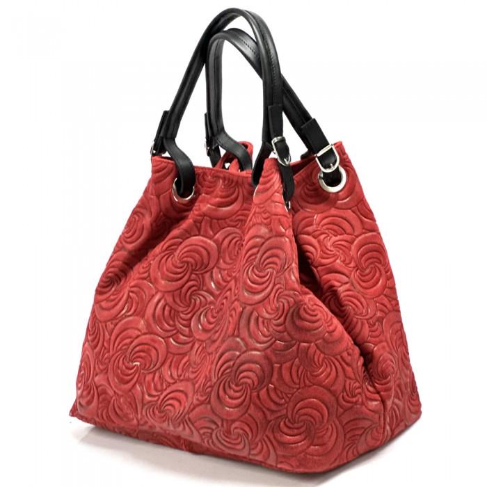 Slouchy, Embossed, Premium Leather Tote.  Handcrafted in Italy, Free Shipping