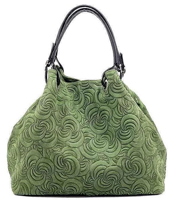 Slouchy, Embossed, Premium Leather Tote.  Handcrafted in Italy, Free Shipping