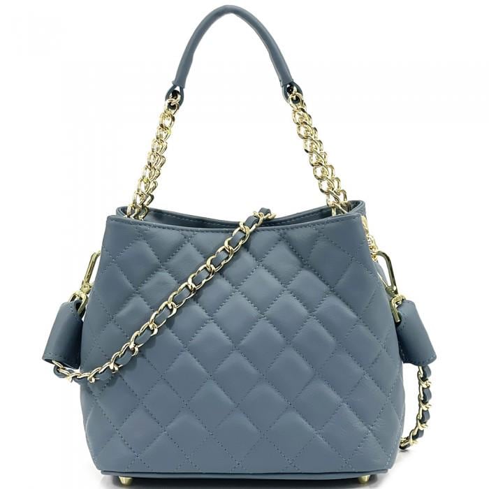 Quilted Leather Tote Bag: Designer-Inspired Shoulder Bag, Made in Italy
