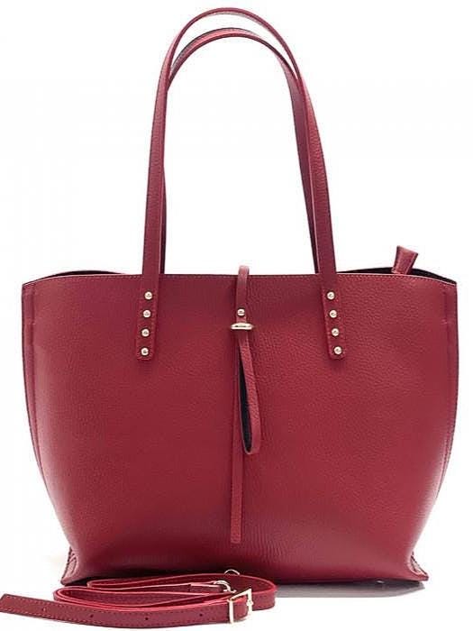 Classic Shopping Tote, Pebbled Leather for All Seasons! Handmade in Italy, Free Shipping