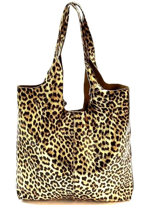 The Pussycat Tote. Soft Premium Leather meets Animal Print for the perfect blend of Function, Form and Fun. Small “Pouchette” included.