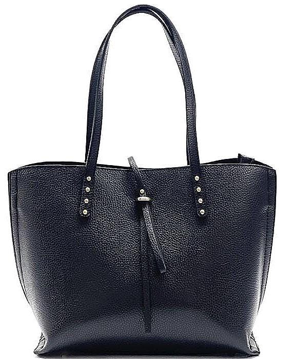 Classic Shopping Tote, Pebbled Leather for All Seasons! Handmade in Italy, Free Shipping