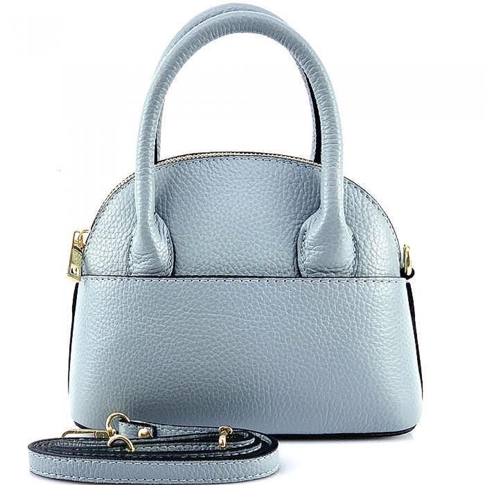 Mini Shell Shape Bag, Pebbled Leather, Handmade Italy, Free Shipping