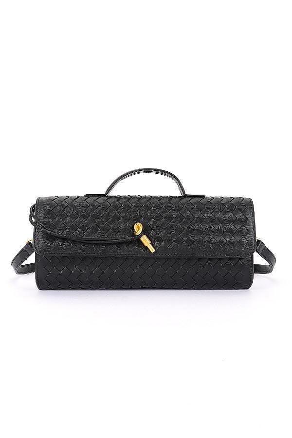 Woven Vegan Leather, Top Handle, Italian Designer Inspired