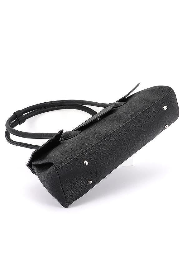 Minimalist Vegan Leather Top Handle Bag: Structured Handbag